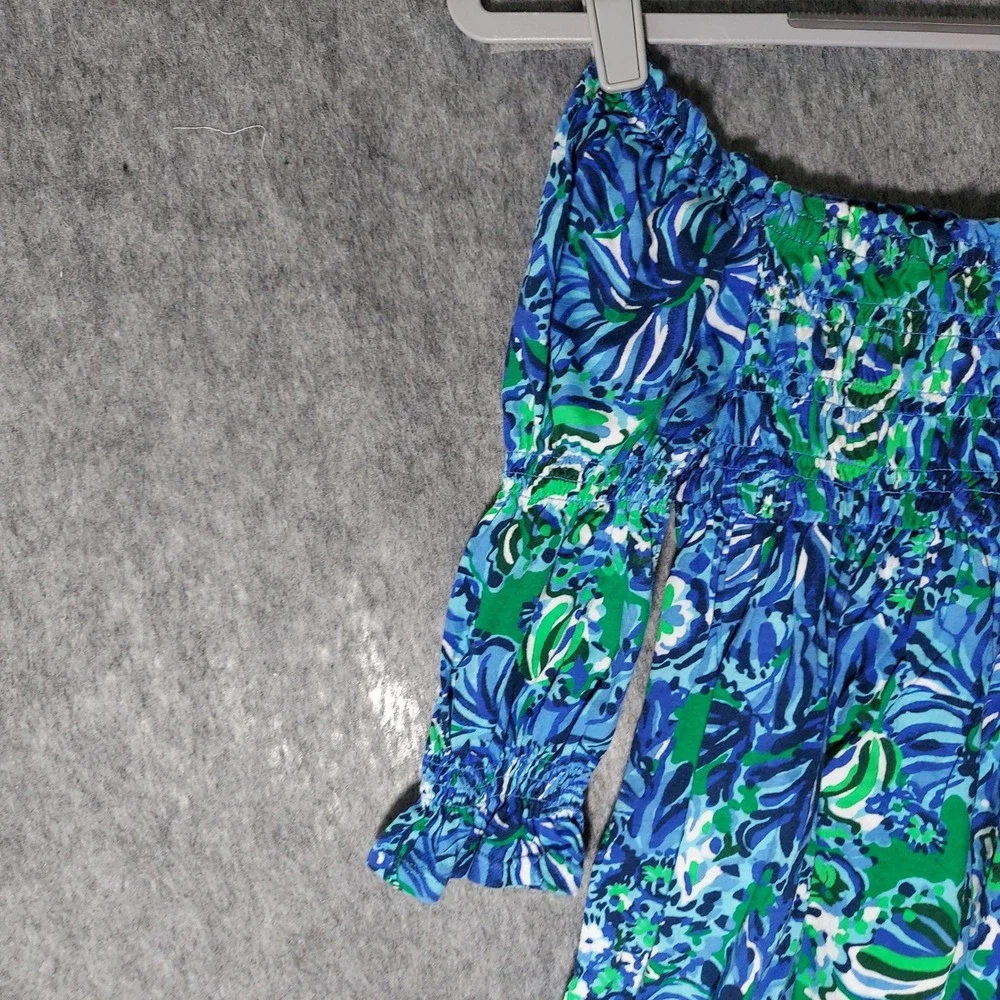 Lilly Pulitzer Girl Mini Beyonca Dress S Smocked Cotton Abaco Tropical Resort